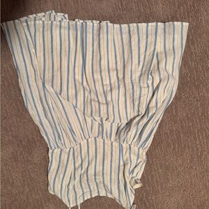 Aerie beach dress blue and white